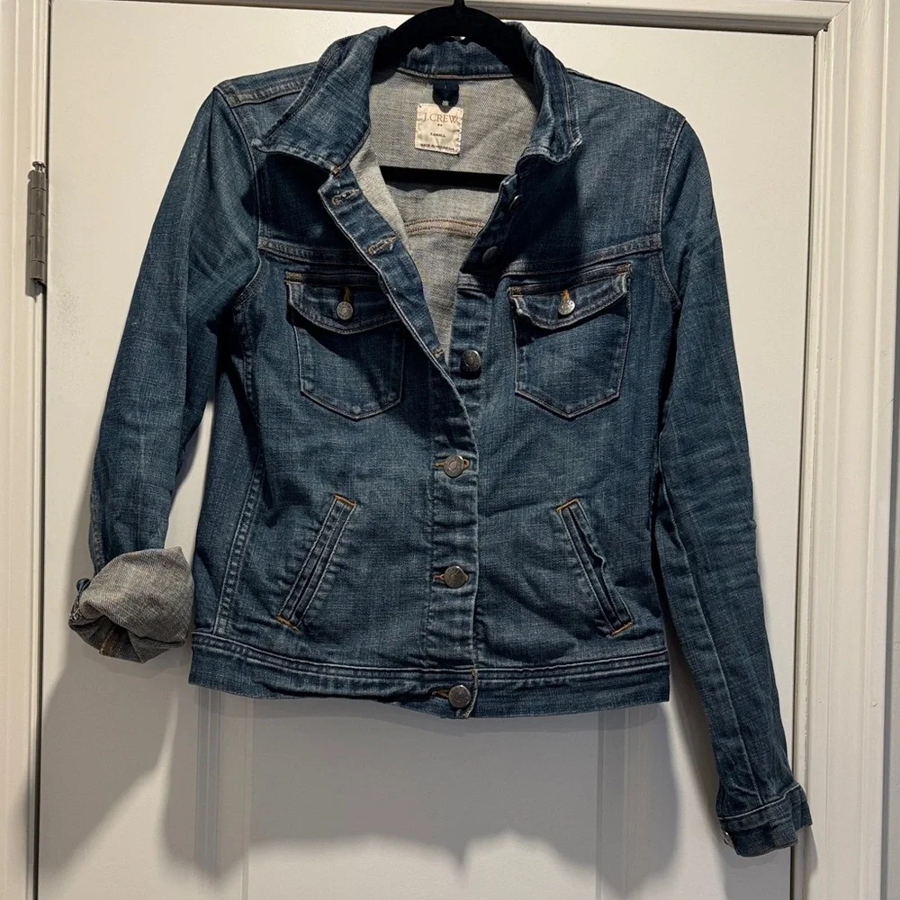 J. Crew Dark Blue Jean Jacket - Picture 1 of 1
